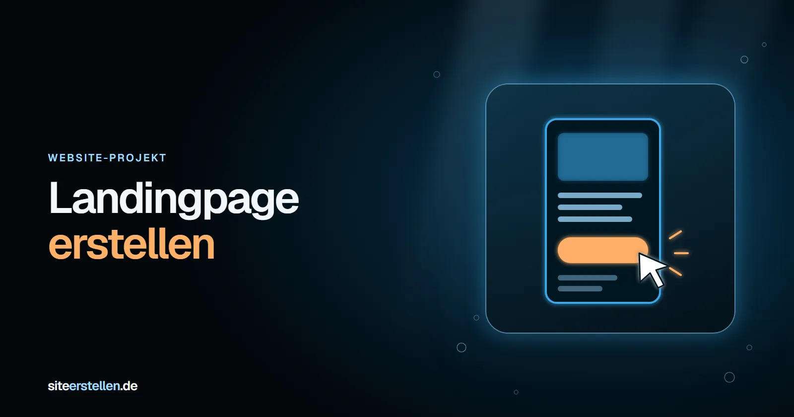 Schematische Landingpage mit Überschrift, Nutzenpunkten, Kundenstimmen und Anfrageformular als Sinnbild für eine Landingpage erstellen und richtig aufbauen