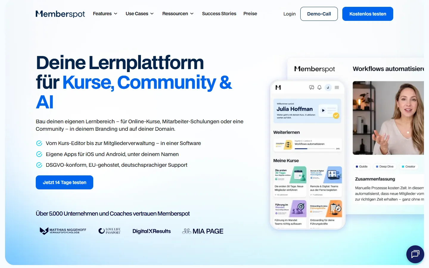 Startseite von memberspot.de